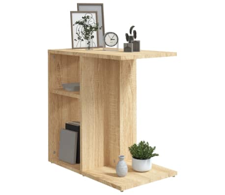 vidaXL Side Table Sonoma Oak Engineered Wood Medium