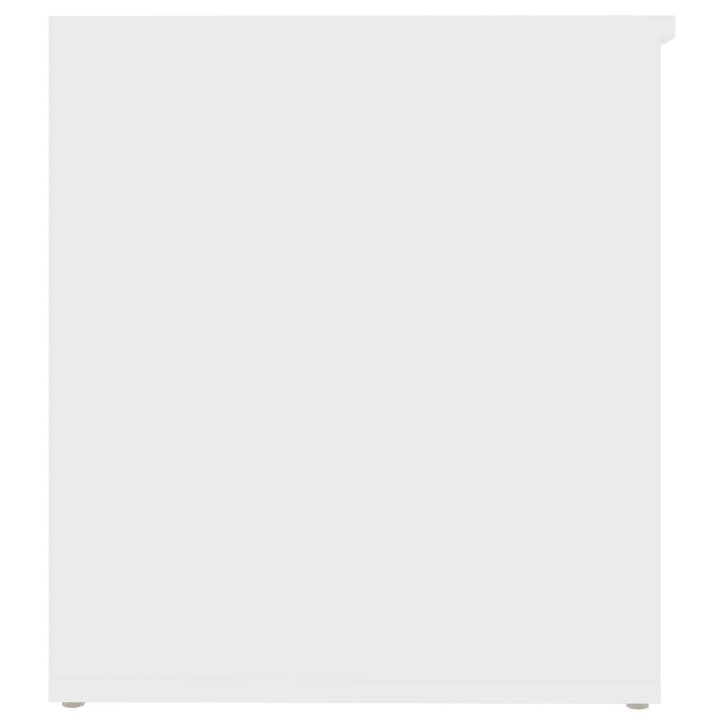Fehér szerelt fa tárolóláda 84 x 42 x 46 cm 