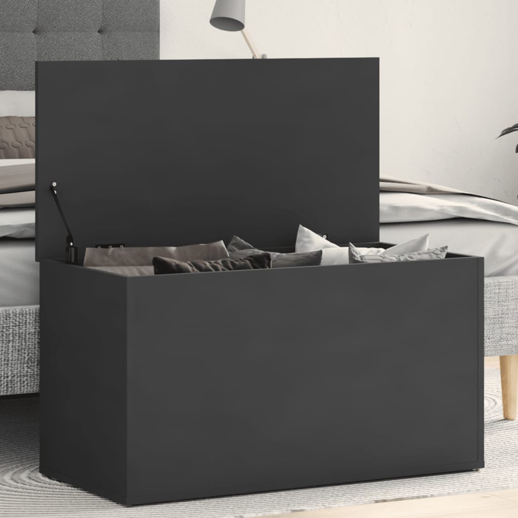 vidaXL Cufăr de depozitare, gri, 84x42x46 cm PAL vidaXL