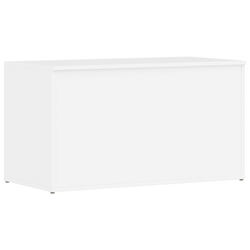 vidaXL Opbergkist 84x42x46 cm bewerkt hout hoogglans wit