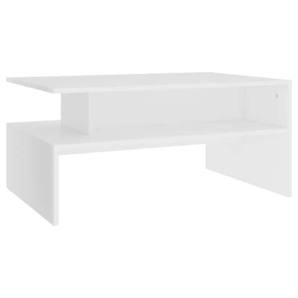 vidaXL kohvilaud, valge, 90 x 60 x 42,5 cm, puitlaastplaat