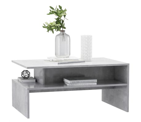 vidaXL Salongbord betonggrå 90x60x42,5 cm konstruert tre