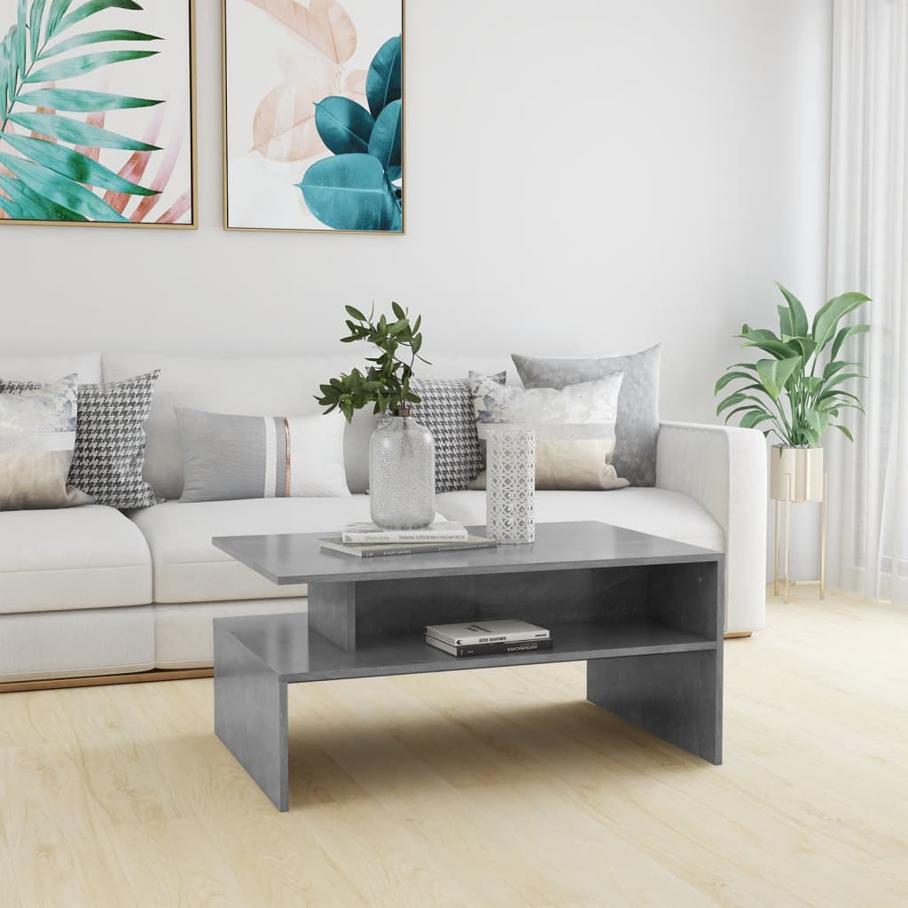 vidaXL sofabord 90x60x42,5 cm konstrueret træ betongrå