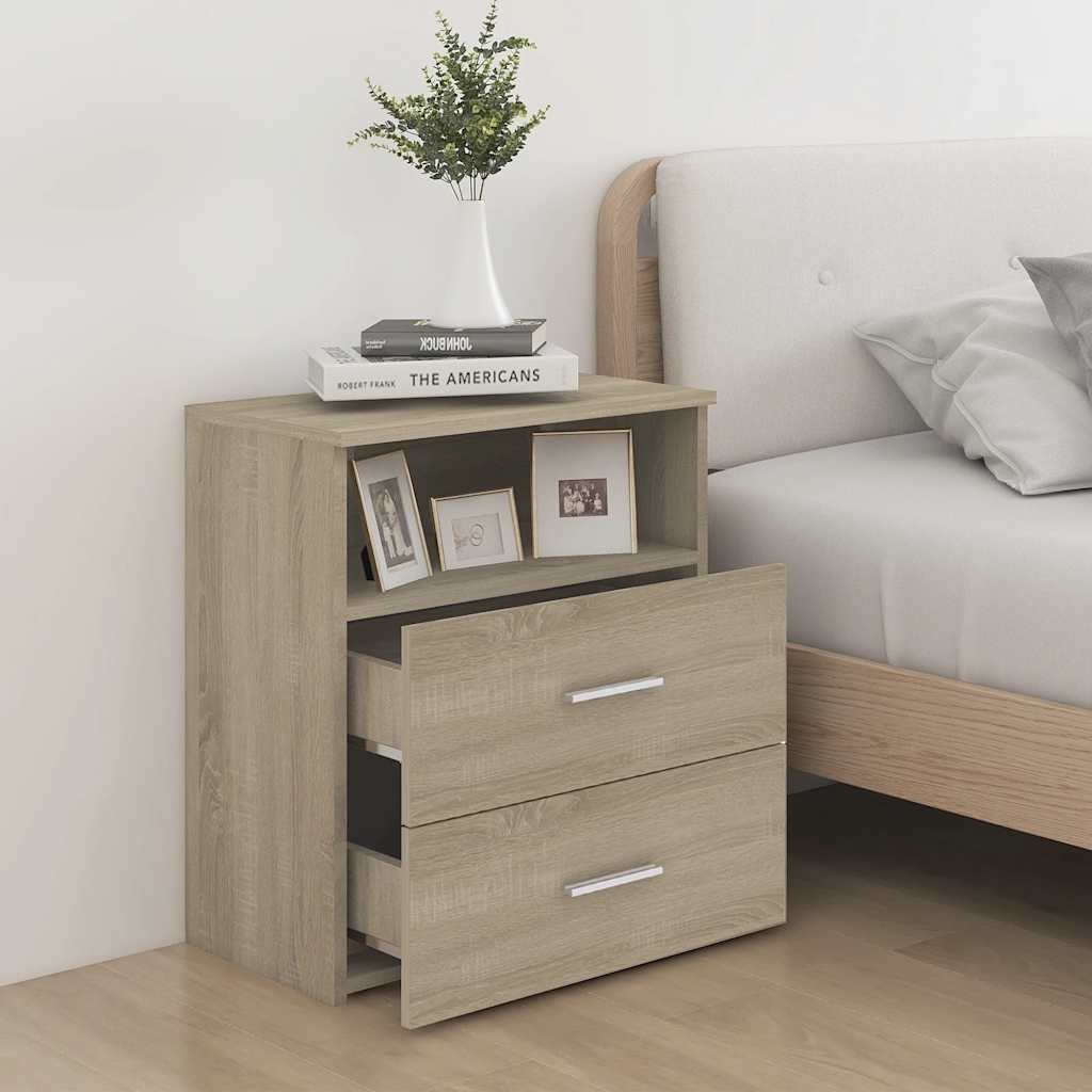 

vidaXL Nachtkastjes 2 st 50x32x60 cm sonoma eikenkleurig