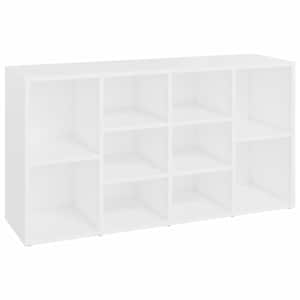vidaXL jalatsipink, valge, 103 x 30 x 55 cm, tehispuit