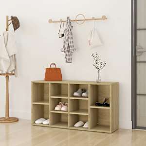 Klop za shranjevanje čevljev sonoma hrast 103x30x55 cm