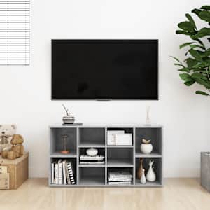 Lavice s botníkem betonově šedá 103x30x55 cm kompozitní dřevo - obrázek 4