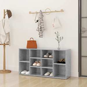 Lavice s botníkem betonově šedá 103x30x55 cm kompozitní dřevo - obrázek 1