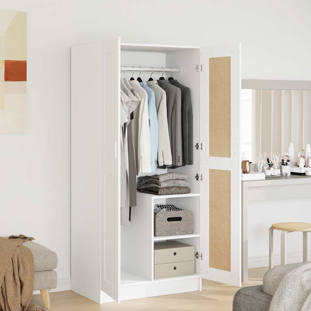 vidaXL Szafa, bia�a, 82,5x51,5x180 cm, materia� drewnopochodny