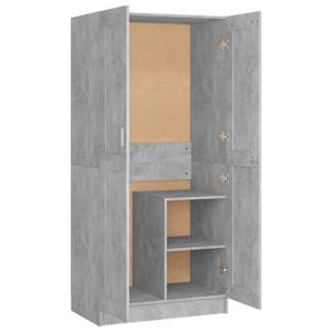 Šatní skříň betonově šedá 82,5 x 51,5 x 180 cm kompozitní dřevo - obrázek 2