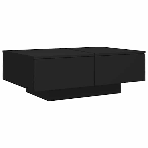 vidaXL kohvilaud, must, 90 x 60 x 31 cm, tehispuit