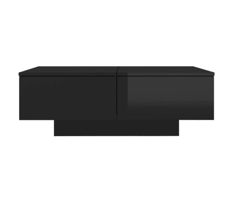 vidaXL Salongbord høyglans svart 90x60x31 cm sponplate