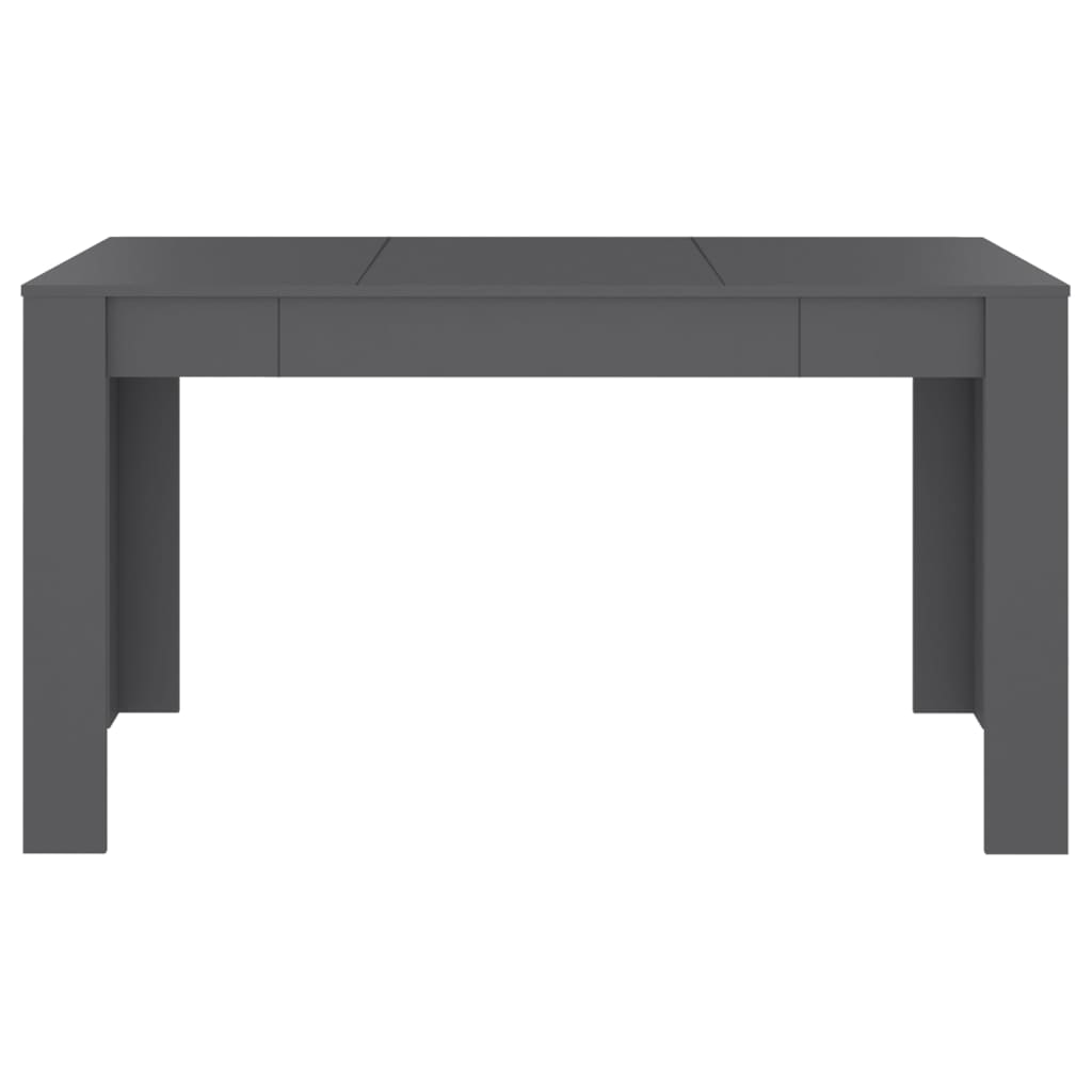 vidaXL Dining Table Gray 55.1"x29.3"x29.9" Engineered Wood