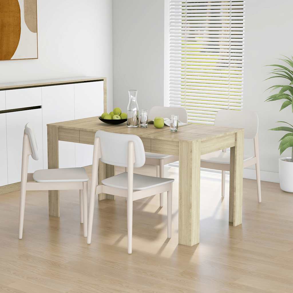 vidaXL St� jadalniany, kolor d�b sonoma, 140x74,5x76 cm