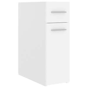 vidaXL sahtlitega kapp, valge, 20 x 45,5 x 60 cm, tehispuit