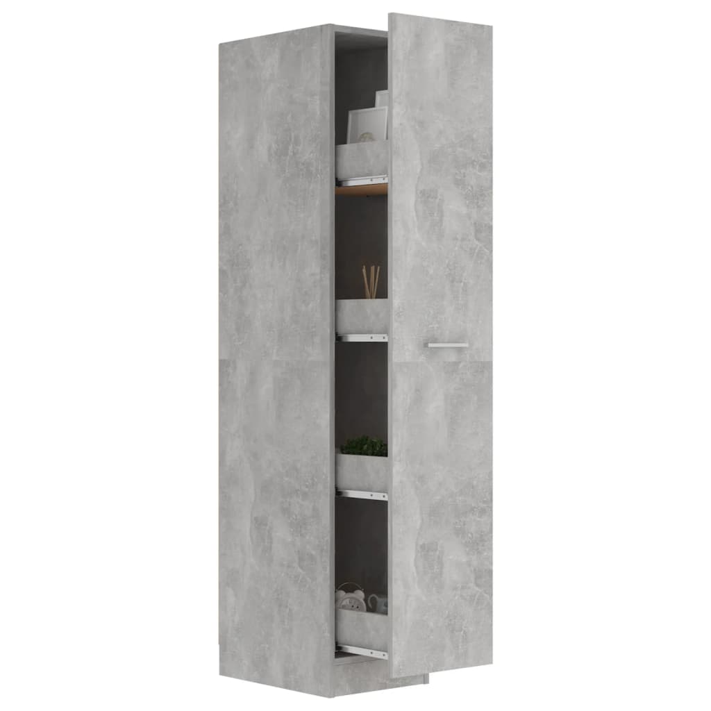 Úložná skříňka betonově šedá 30 x 42,5 x 150 cm dřevotříska