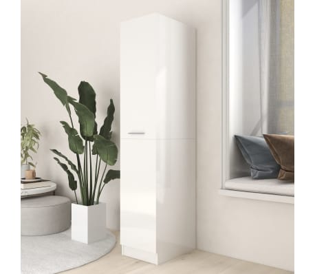 vidaXL Apotekskap høyglans hvit 30x42,5x150 cm konstruert tre