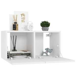 Závěsné TV skříňky 3 ks bílé 60x30x30 cm - obrázek 3