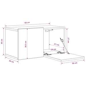 Závěsné TV skříňky 3 ks bílé 60x30x30 cm - obrázek 9