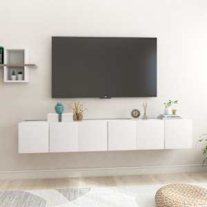 Závěsné TV skříňky 3 ks bílé 60x30x30 cm - obrázek 1