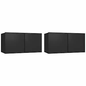 Závěsné TV skříňky 2 ks černé 60x30x30 cm - obrázek 2