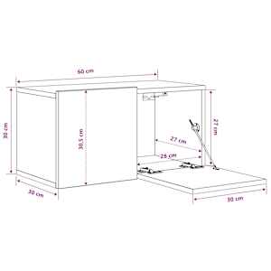 Závěsné TV skříňky 2 ks černé 60x30x30 cm - obrázek 9