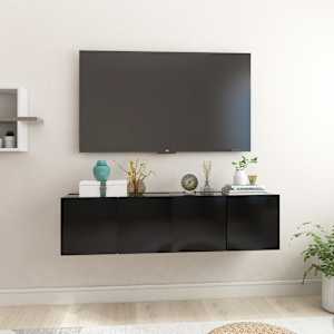 Závěsné TV skříňky 2 ks černé 60x30x30 cm - obrázek 1
