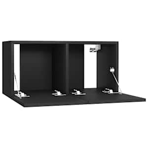 Závěsné TV skříňky 3 ks černé 60x30x30 cm - obrázek 6