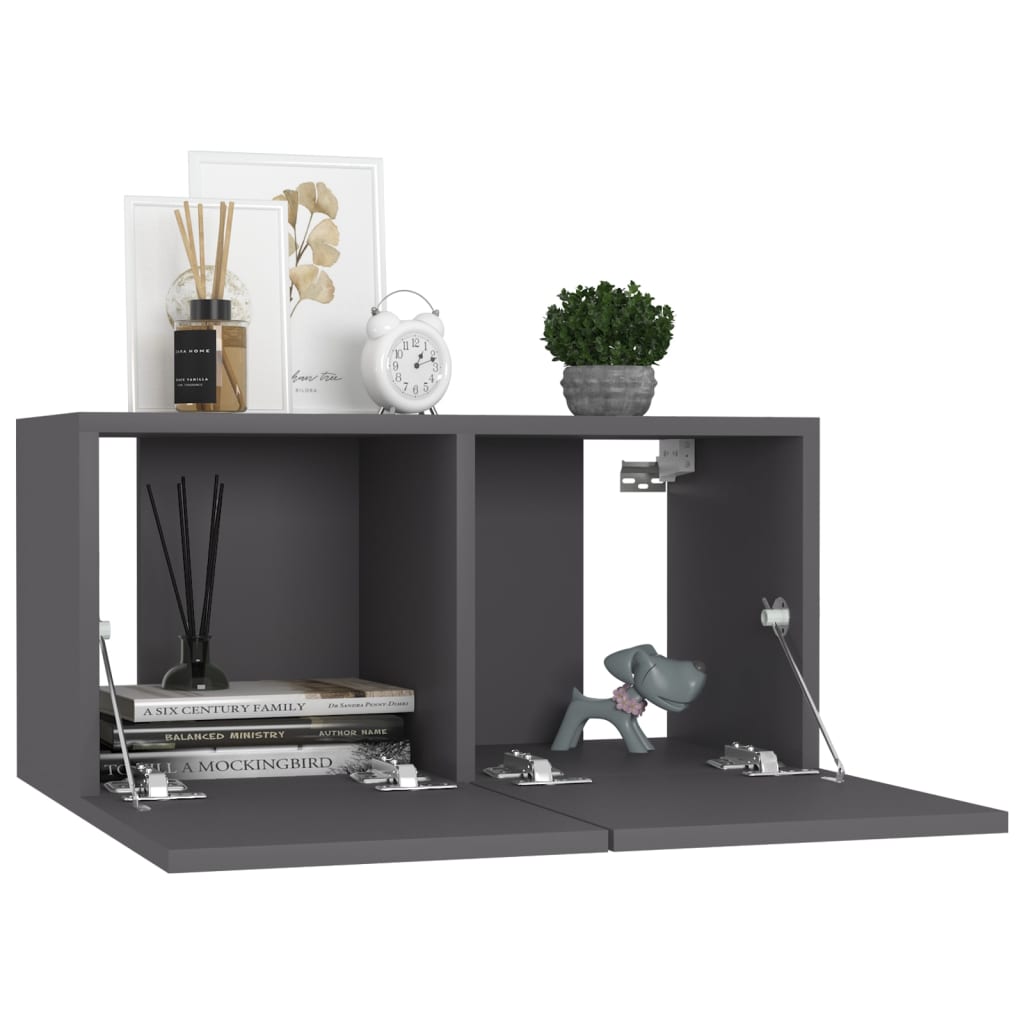 

vidaXL Tv-hangmeubel 60x30x30 cm grijs