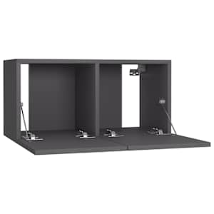 Závěsné TV skříňky 2 ks šedé 60x30x30 cm - obrázek 6