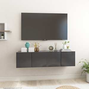 Závěsné TV skříňky 2 ks šedé 60x30x30 cm - obrázek 1