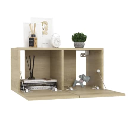 vidaXL Pakabinama televizoriaus spintelė, ąžuolo spalvos, 60x30x30cm