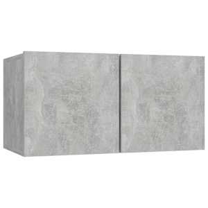 Závěsné TV skříňky 2 ks betonově šedé 60x30x30 cm - obrázek 4
