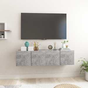 Závěsné TV skříňky 2 ks betonově šedé 60x30x30 cm - obrázek 1
