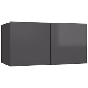Závěsné TV skříňky 2 ks šedé s vysokým leskem 60x30x30 cm - obrázek 4