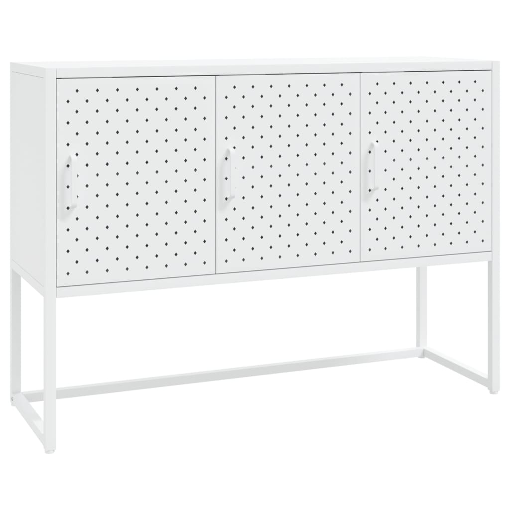 VidaXL Buffet Blanc 105x35x75 Cm Acier