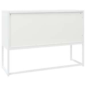 Příborník bílý 105 x 35 x 75 cm ocel - obrázek 7