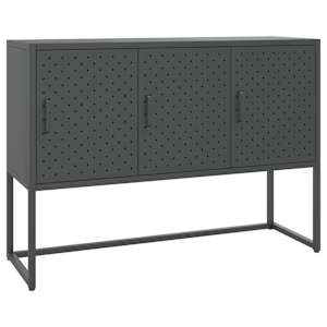 Příborník antracitový 105 x 35 x 75 cm ocel - obrázek 2