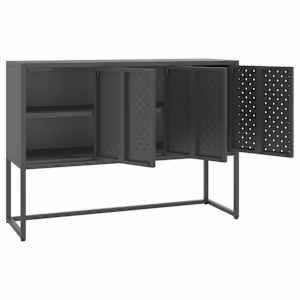 Příborník antracitový 105 x 35 x 75 cm ocel - obrázek 4