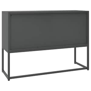 Příborník antracitový 105 x 35 x 75 cm ocel - obrázek 7