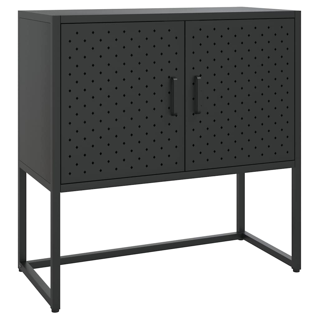 vidaXL Příborník černý 75 x 35 x 75 cm ocel