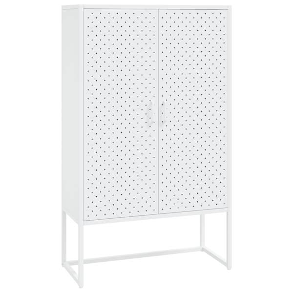 vidaXL k&otilde;rge kapp, valge, 80x35x135 cm, teras
