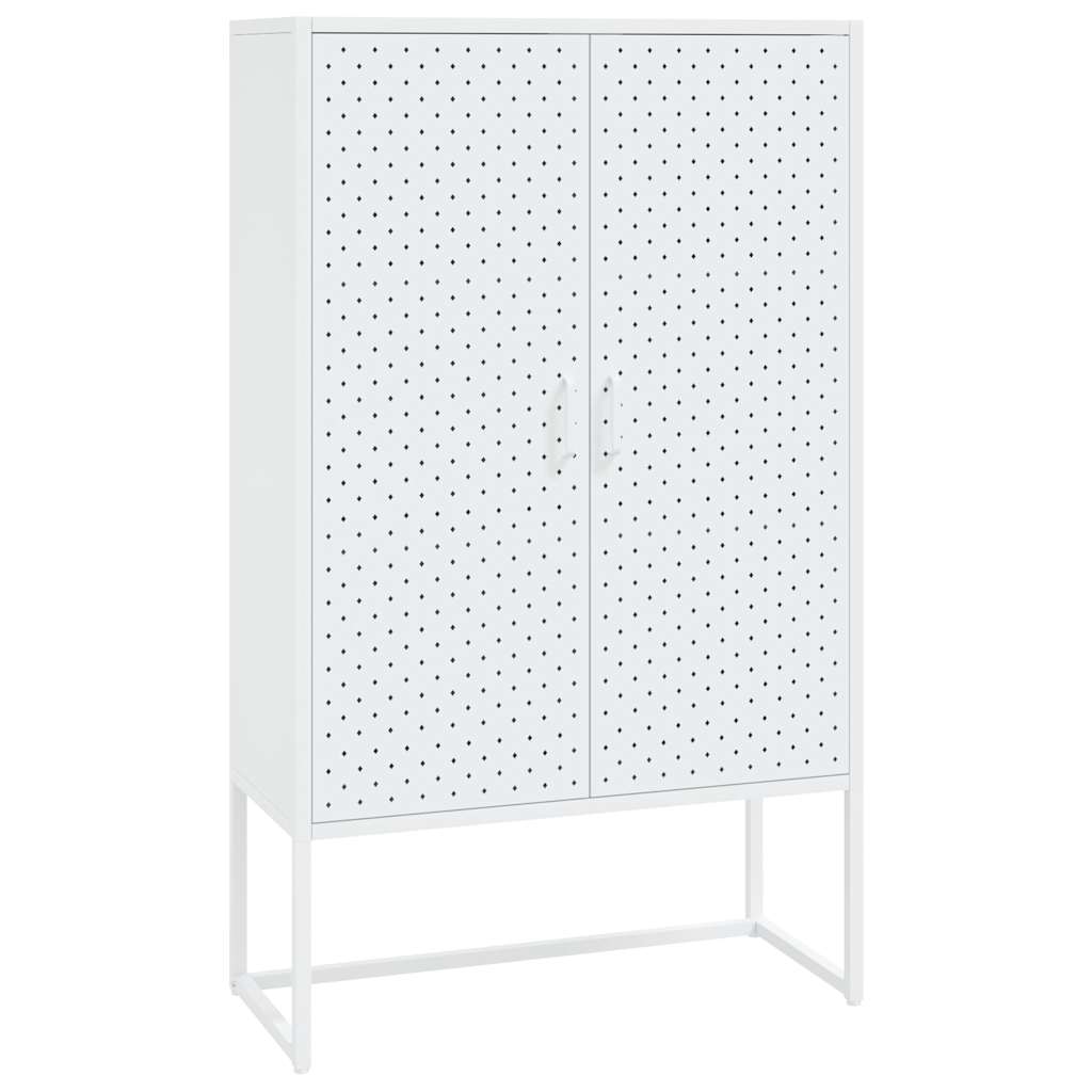 vidaXL Komoda bílá 80 x 35 x 135 cm ocel