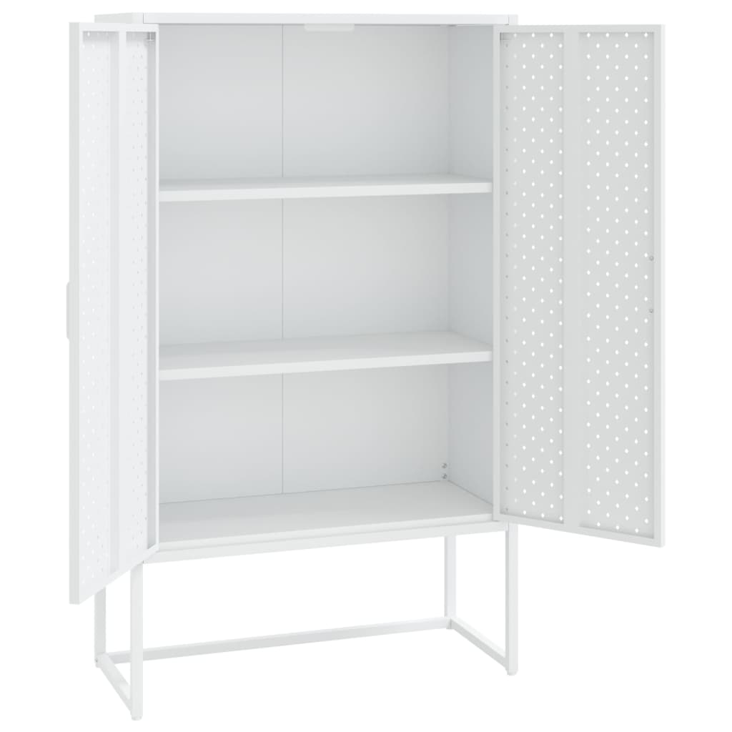 Buffet Haut Blanc 80x35x135 Cm Acier VidaXL 15 width=274