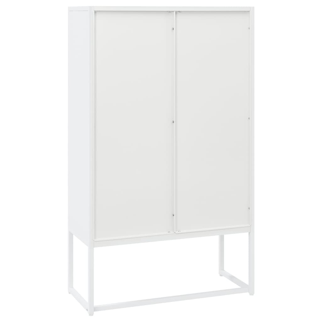 Buffet Haut Blanc 80x35x135 Cm Acier VidaXL 18 width=274