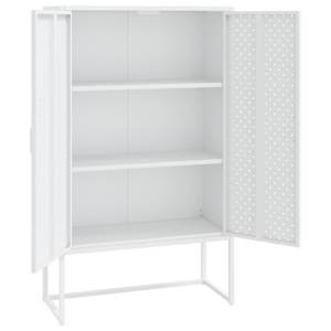 Komoda bílá 80 x 35 x 135 cm ocel - obrázek 4