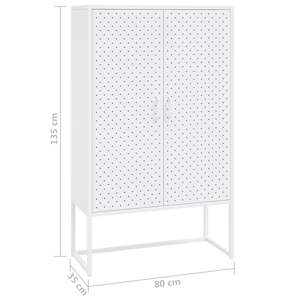 Komoda bílá 80 x 35 x 135 cm ocel - obrázek 11