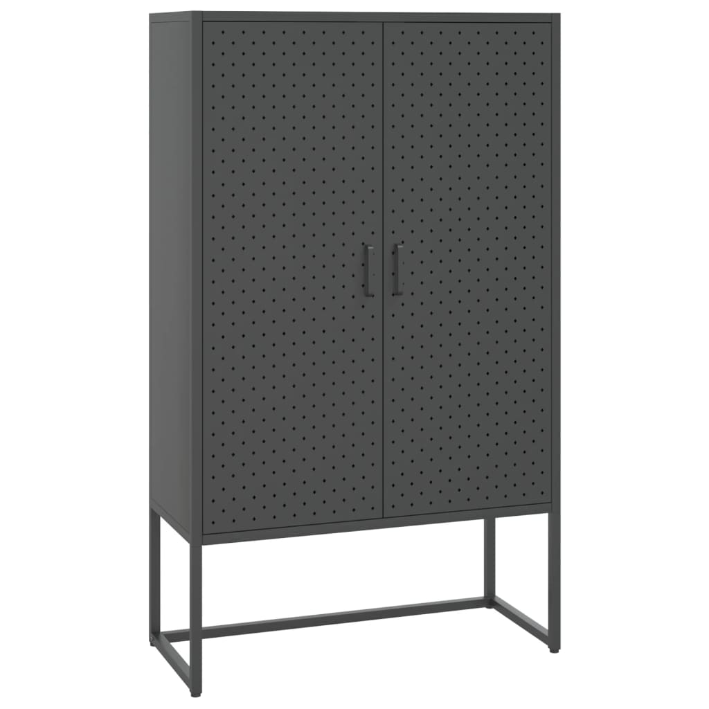 VidaXL Buffet Haut Anthracite 80x35x135 Cm Acier