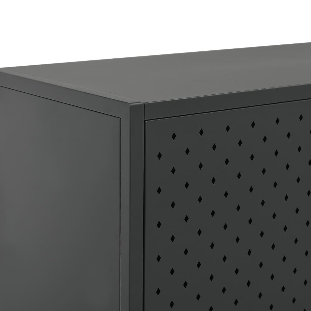 Highboard Anthracite 80x35x135 Cm Steel VidaXL 19 width=274