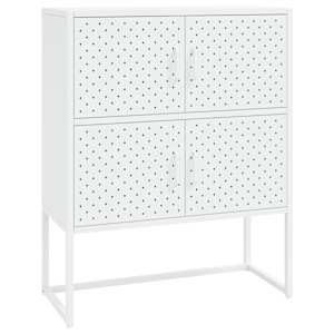 Komoda bílá 80 x 35 x 100 cm ocel - obrázek 2